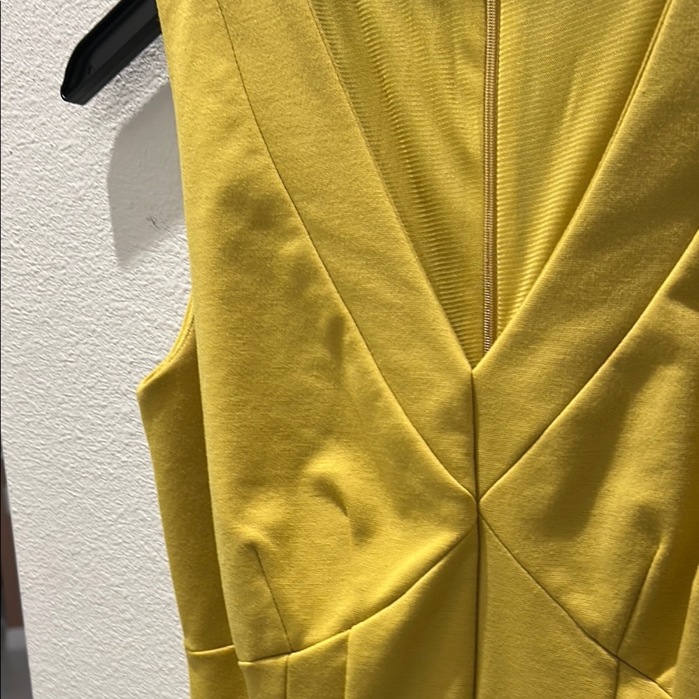 ADRIENNE VITTADINI Elegant Lime Yellow Sleeveless Dress - Picture 10 of 13